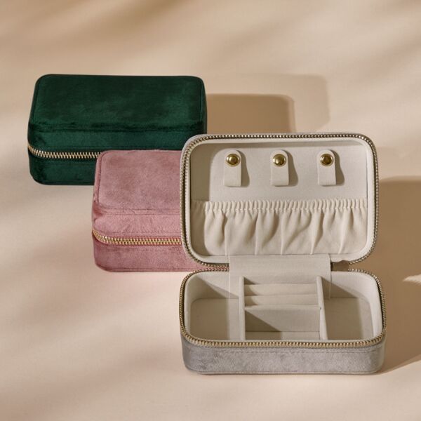 Velvet Travel Jewellery Box Thumbnail