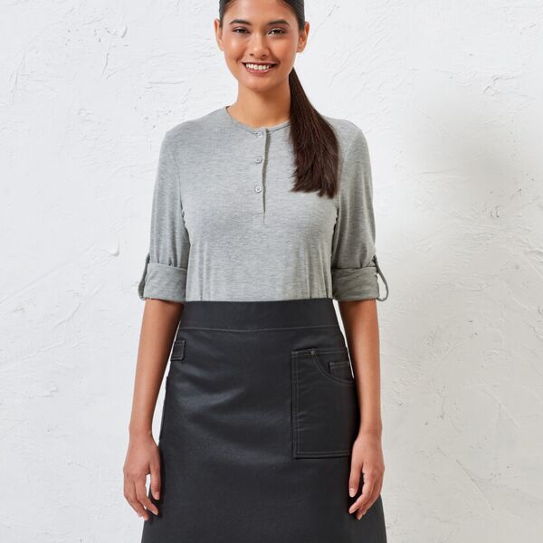 Division waxed-look denim waist apron Thumbnail